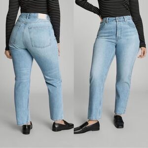Everlane The Curvy ’90s Cheeky® Jean Sunbleached Blue Wash Size 26